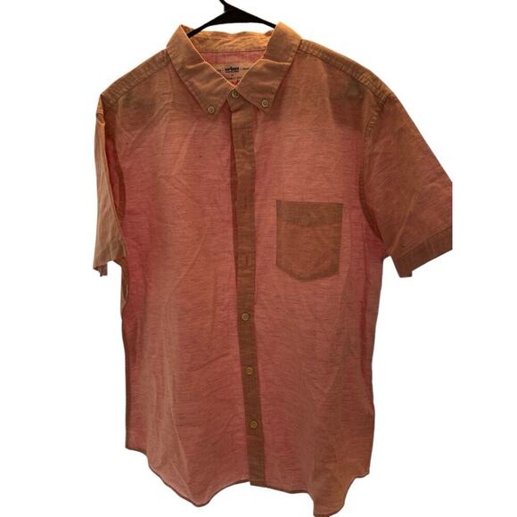 URBAN PIPELINE THE AWESOMELY SOFT SIZE XL BUTTON DOWN SHORT SLEEVES PINK SHIRT - Picture 1 of 3